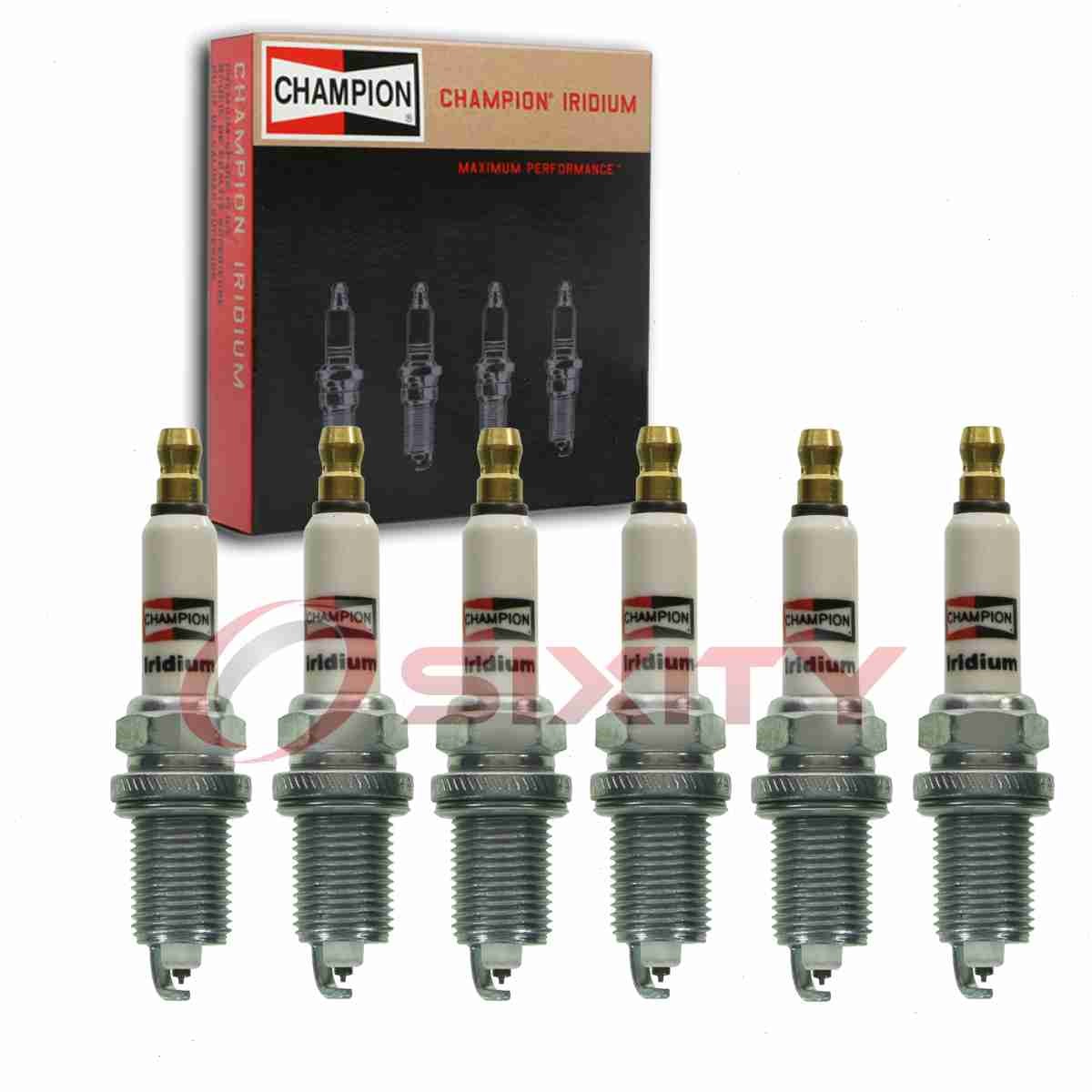 6 pc Champion Iridium Spark Plugs for 2001-2005 BMW 530i 3.0L L6 Ignition cw