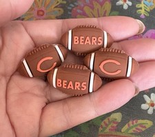4 Piece CHICAGO Football Team Silicone Focal Beads DIY Jewelry Pens Sports Beads
