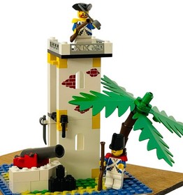LEGO 6265 SABRE ISLAND 1989 PIRATE THEME OUTPOST FORT 2 MISSING 2 REPLACED *READ