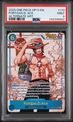 Portgas D. Ace OP13-119 Secret Rare Alternate Art Carrying On His Will - One Piece Premium Booster -The Best-