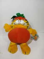 Rare Vintage 1981 DAKIN Garfield Cat Pumpkin Halloween 10" Plush Stuffed Animal
