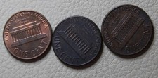 * 3 X USA LINCOLN CENT CIRCULATED BUSINESS STRIKE GOOD CONDITION #NSV57