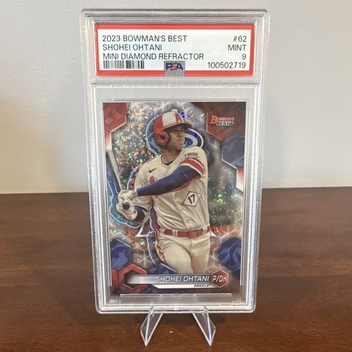 2023 BOWMAN'S BEST MINI DIAMOND REFRACTOR #62 SHOHEI OHTANI 068/299 PSA 9