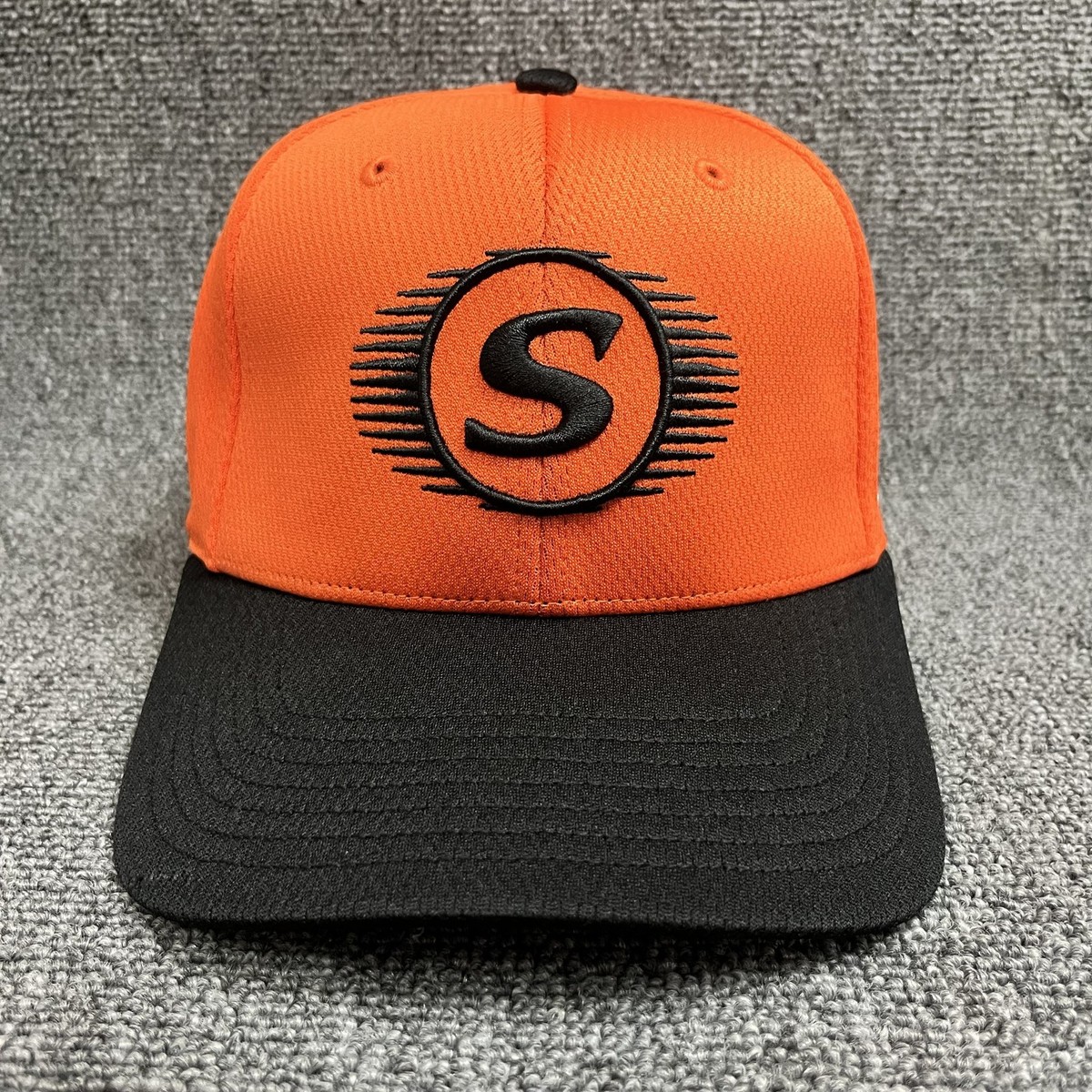 '47 Brand Snapback Hat Orange Black Stylized S Logo Adjustable Cap