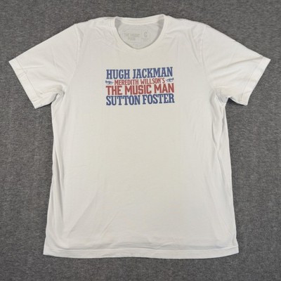 The Music Man Shirt Womens XL White Hugh Jackman Sutton Foster Broadway Tee