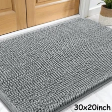 30x20 Absorbent Microfiber Dog Door Mat for Muddy Paws Non-Slip Washable Pet Rug