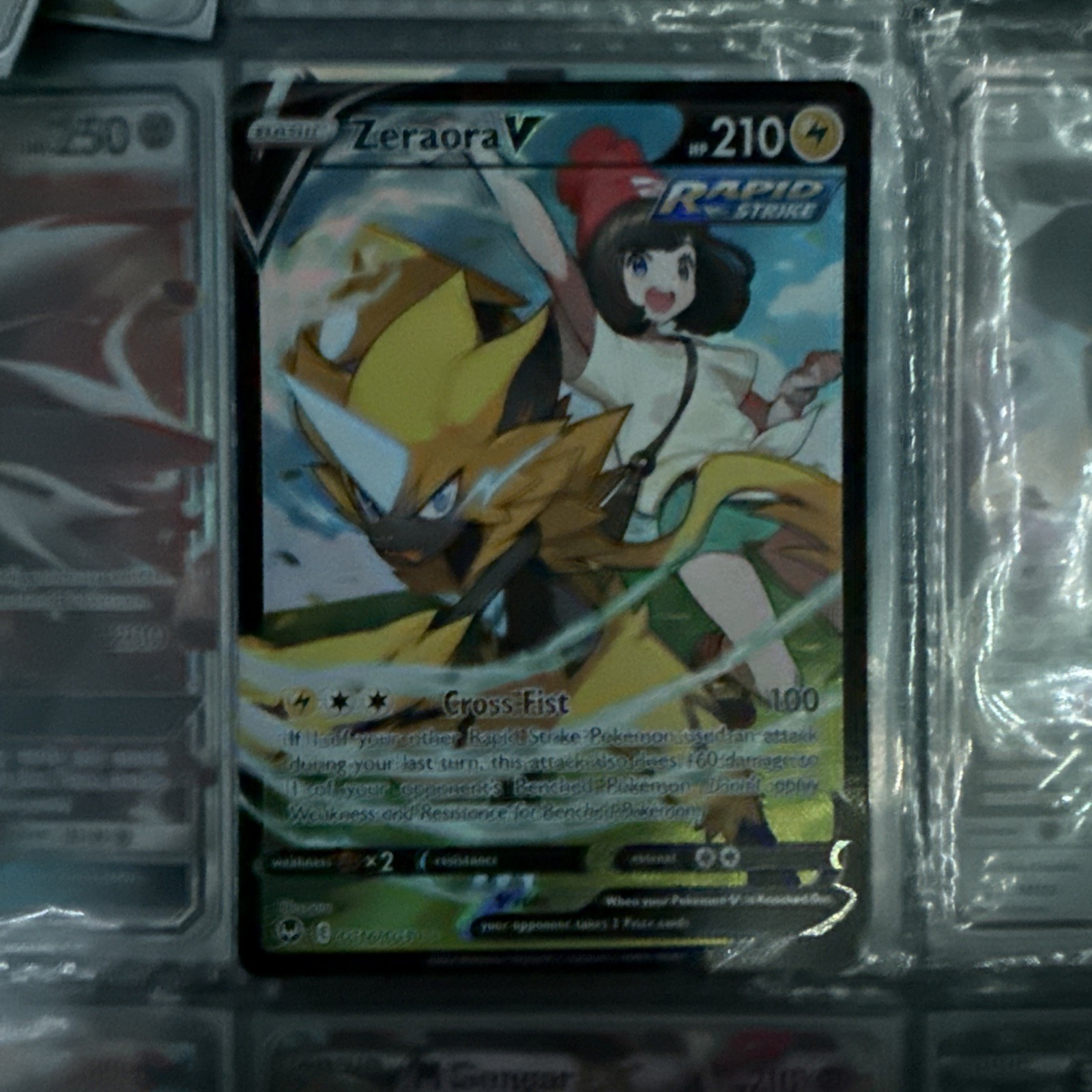 Zeraora V Pokemon Silver Tempest TG16/TG30 Full Art Ultra Rare NM