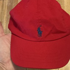 Ralph Lauren Red Baseball Cap Unisex Baby 12M-24M 100 Cotton Adjustable Logo