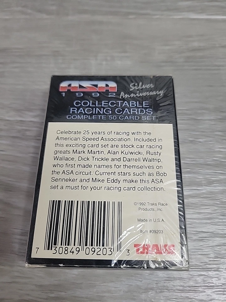 1992 Traks ASA Silver Anniversary Collectible Racing Card Factory Set A Kulwicki - Image 2 of 2