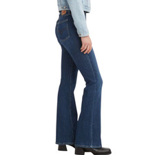 LEVI'S 726 High Rise Flare Jeans DARK STONEWASH Stretch Comfy Slim Fit 28x32