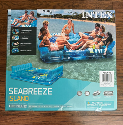 Intex 6-Person Seabreeze Inflatable Island Lounge Float 57263S