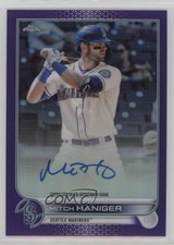 2022 Topps Chrome Veteran Purple Refractor /250 Mitch Haniger #CVA-MH Auto 0x4h
