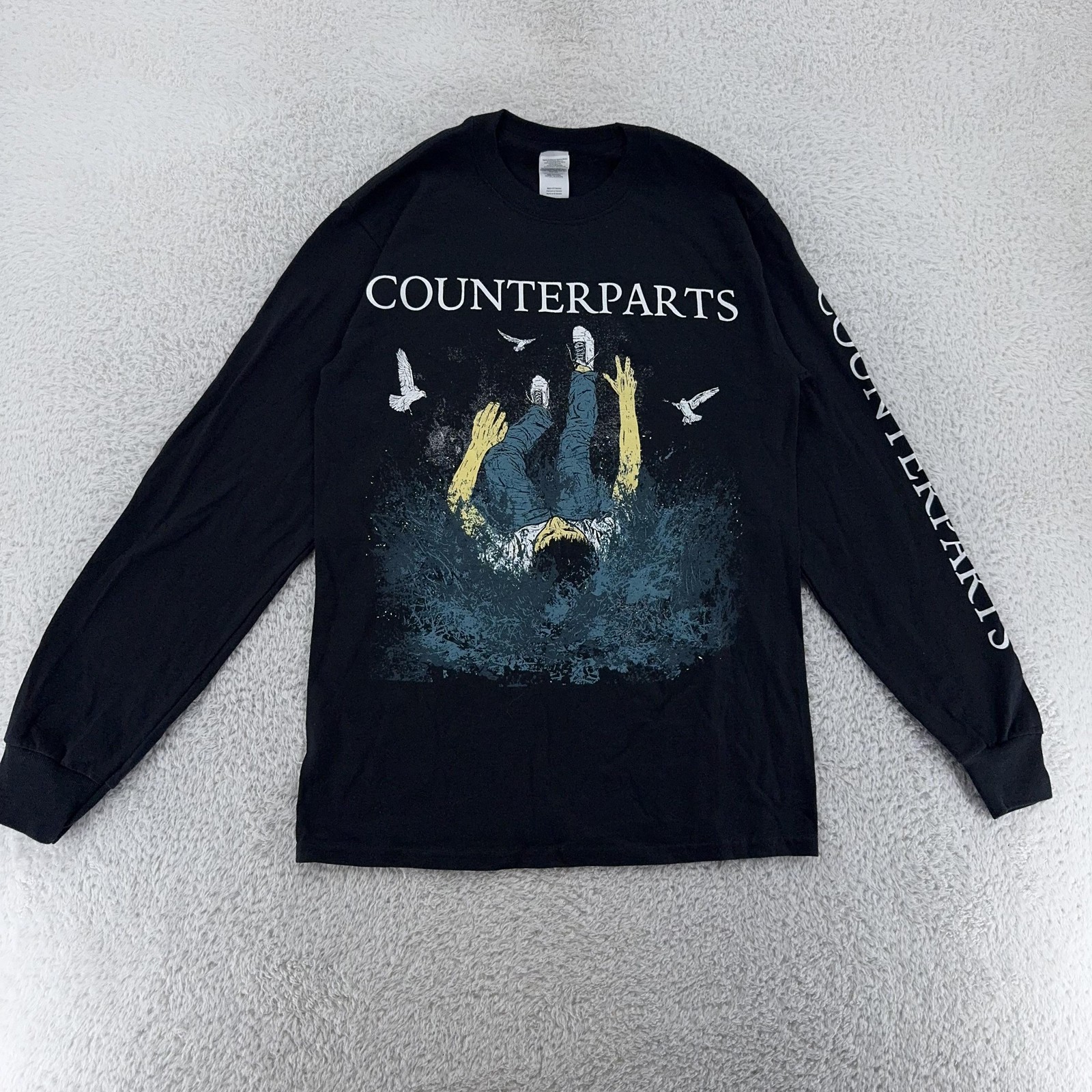Counterparts The Current Will Carry Us Away T-Shirt S Long Sleeve Punk Band Tee