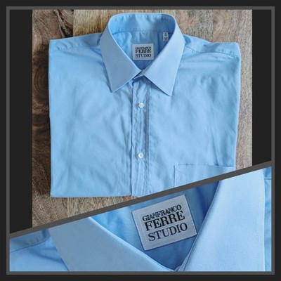   Gianfranco Ferre X-Large 17-43 Classic Blue Shirt Made in Italy