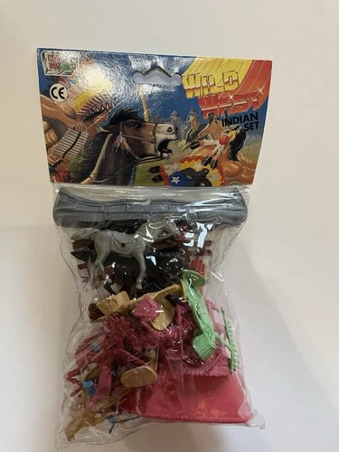 Hing Fat Wild West Indian Set New Old Stock Sealed In Plastic Vintage