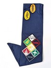 Boy Scouts Of America Vintage Blue 9 Merit Badge Patches Sash 27” Long 