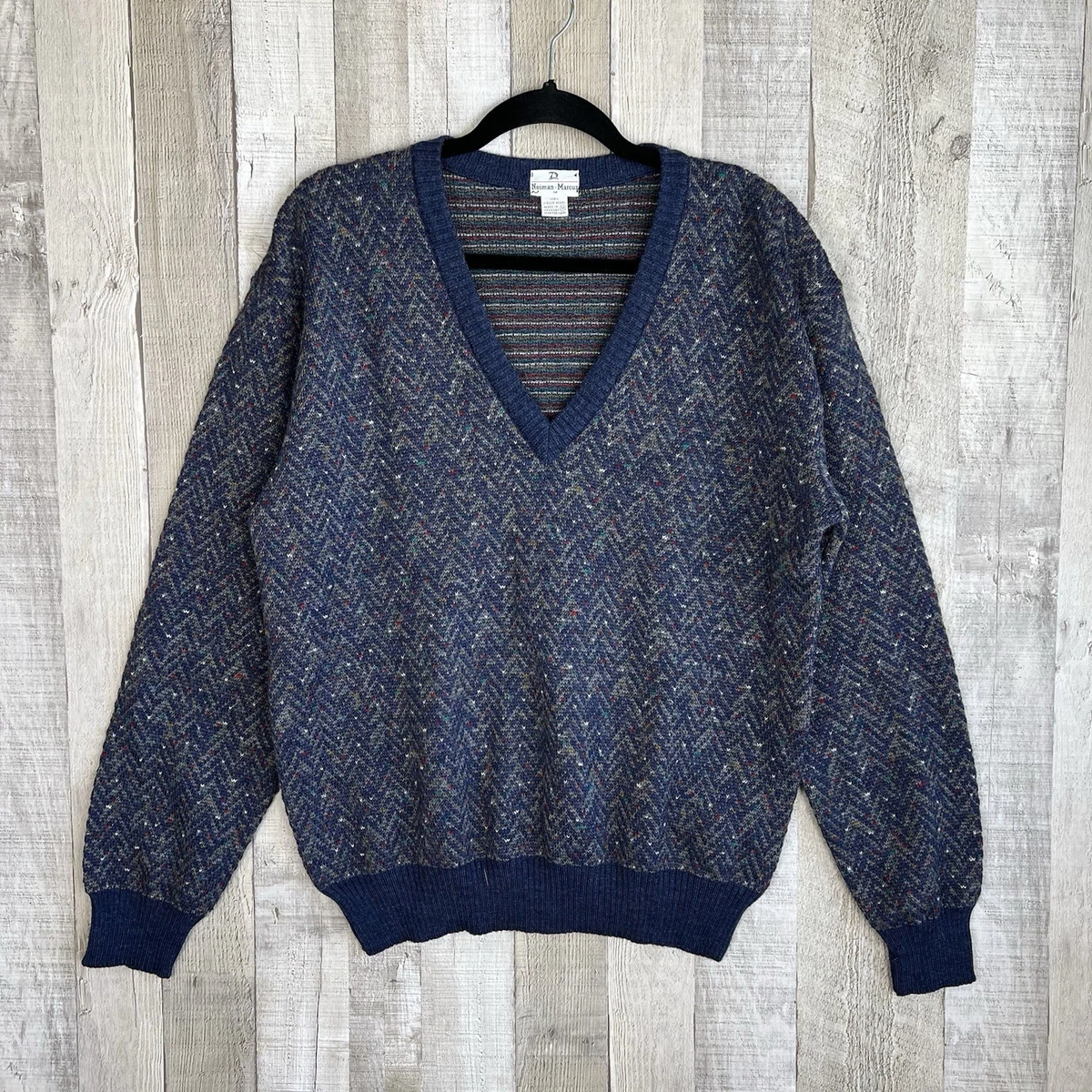 Maglia Brown's full zip da uomo in pura lana merinos blu 402CC20