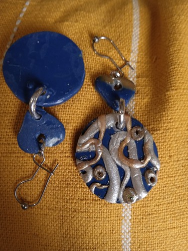 HAND MADE POLYMER EARRINGS - Afbeelding 2 van 2