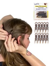 MagicGrip Hairpins, 10 Styling Updo UPins for Strong Hold