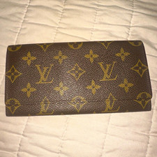 Louis Vuitton Monogram Canvas  Leather Long Wallet Brown/Tan Credit Card