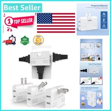 Compact 3-Way Indoor Plug Splitter - Safe AC Outlet Extender for Home Travel