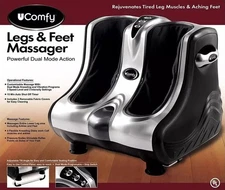 UComfy Leg & Foot Massager Deep Kneading Vibrating Pulsing Shiatsu Calves Feet