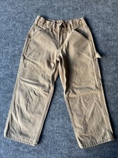 Carhartt Pants Youth 8 Regular Canvas Workwear Utility Carpenter Distressed