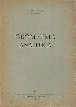 Analytische Geometrie [Library Binding] E. Bompiani