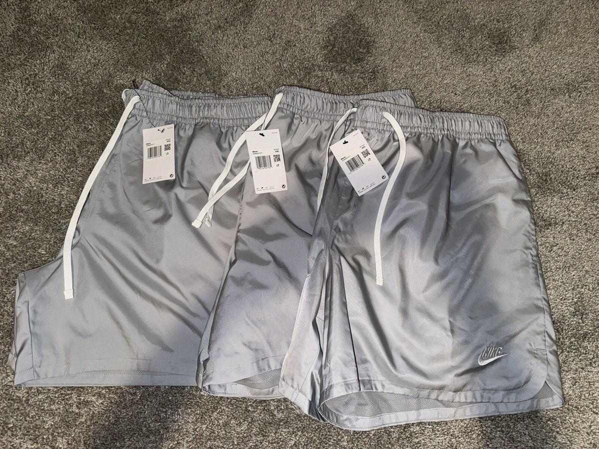 nike woven shorts gray