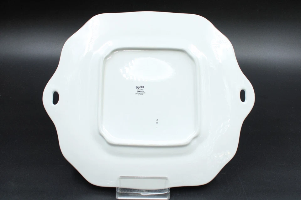 Spode England Camilla Flügelplatte Platte Servierplatte grün weiß Ø 28,5 x 24 cm - Bild 2 von 3