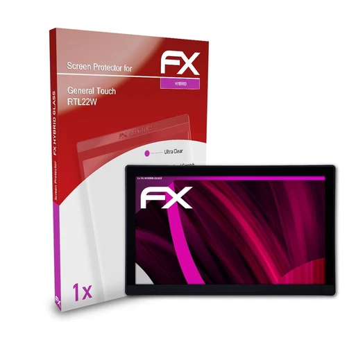 atFoliX Verre film protecteur pour General Touch RTL22W 9H Hybride-Verre