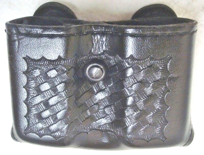 SAFARILAND Double Magazine Pouch BLACK BASKETWEAVE GLOCK 17 21 22 EXCELLENT COND-image