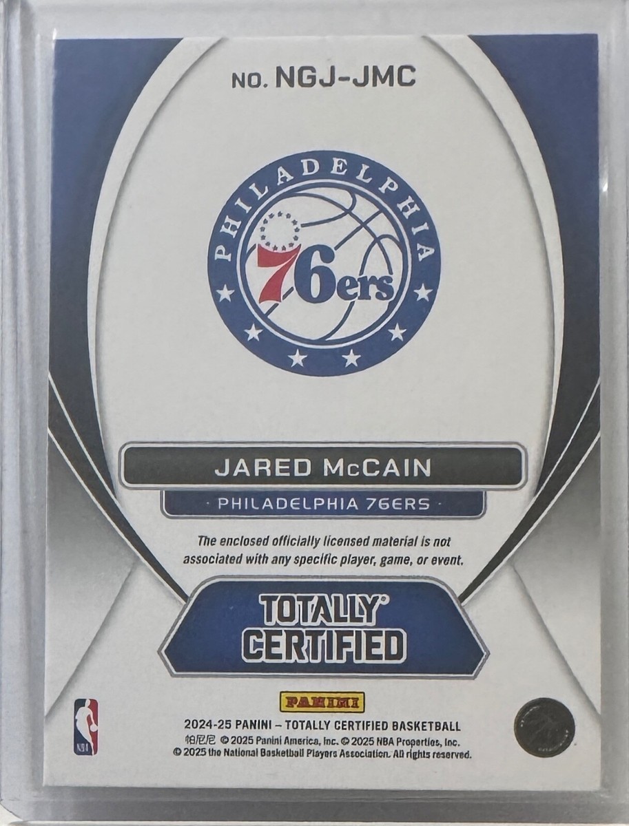 2024-25 Panini Totally Certified New Generation Patch Jared McCain