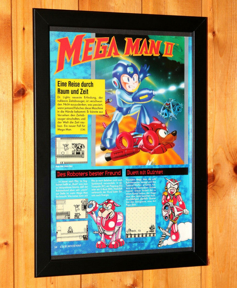 1992 Mega Man II 2 NES Famicom Playstation Club Nintendo Poster
