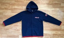 Polo Ralph Lauren Boys Large 16/18 Navy Hooded Zip Up Fleece Jacket