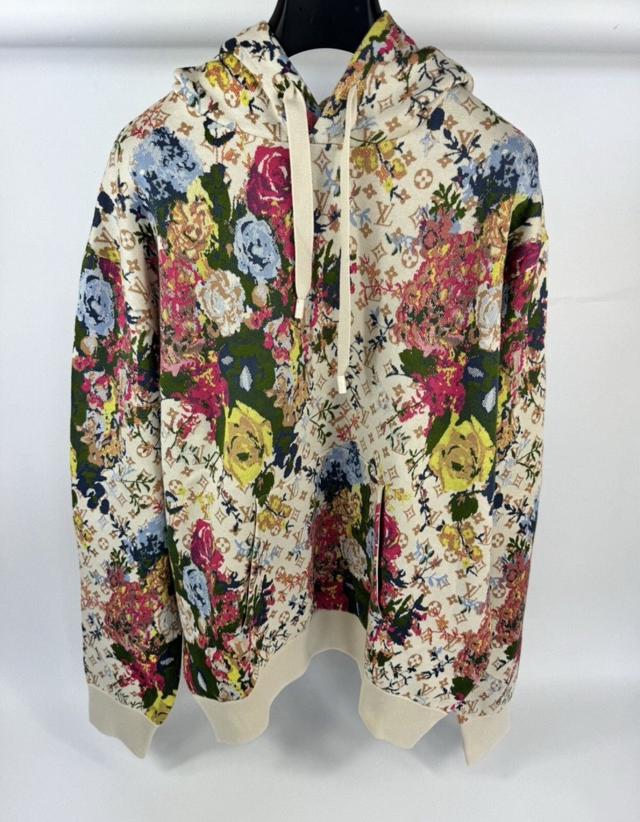 Louis Vuitton 1AAGNZ LV Flower Graphic Jacquard Hoodie Size: XL | eBay
