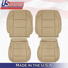 2005 To 2015 Fits Nissan Armada Titan 2x Top 2x Bottom Leather Seat Covers Tan