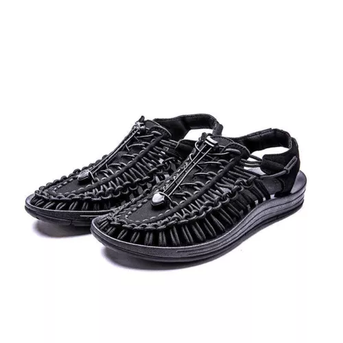 Sandalias de agua antideslizantes para exteriores Keen Uneek gris con cuerda elástica y - Imagen 4 de 29