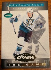 1994-95 Parkhurst Crash the Game Gold #G1 Stephan Lebeau Mighty Ducks of Anaheim