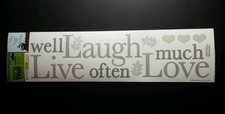 MAIN STREET WALL CREATIONS LIVE LAUGH LOVE LETTERS LOT 32PCS 1 SHEET STICKER