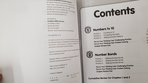 Math in Focus Singapore Math First Grade 1 (Both 1A and 1B) Workbook ~ 2015 - Picture 2 of 3