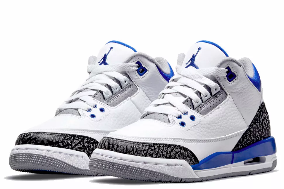 Air Jordan 3 Racer Blue White/Black-Cement Grey-Racer Blue