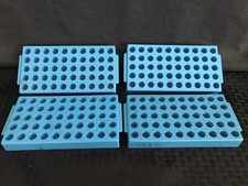 (4) BRAND Polypropylene 50-Position Cryogenic CryoVial Workstation Rack 12mm