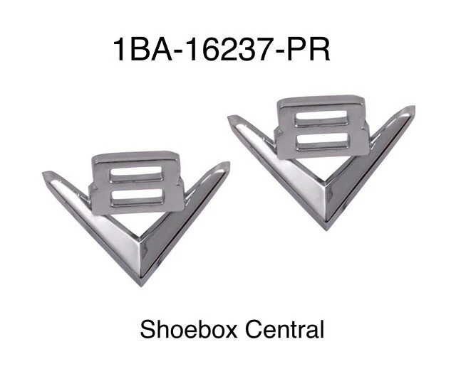 Ford V8 1952 1953 guardabarros emblema insignias nuevo Foto 2 de 4