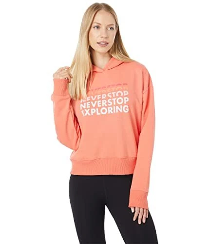 The North Face Womenu0026#039;s Logo Play Cotton Blend Hoodie, Orange, M | eBay