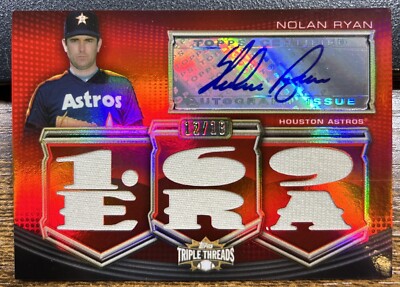 Nolan Ryan 2010 Topps Triple Threads Auto /18 Relics #TTAR-107 