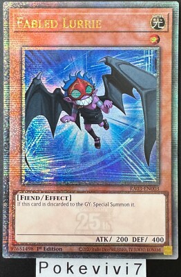 Carte YU-GI-OH! FABLED LURRIE RA03-EN003 QCSR NEUF | eBay