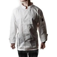 Unisex Chef Buttoned Jacket with Long Sleeves - Restaurant Kitchen Uniform