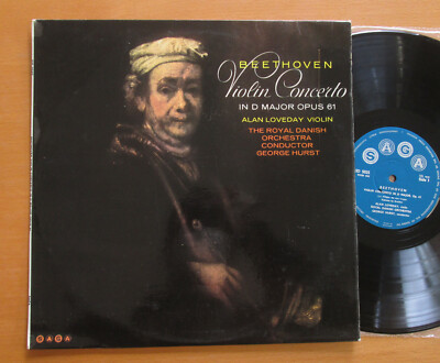 XID 5025 Beethoven Violin Concerto Alan Loveday George Hurst Saga Mono NM
