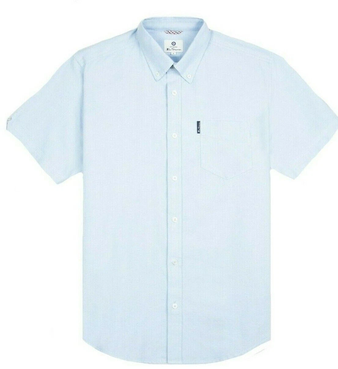 MENS BEN SHERMAN SHORT SLEEVE BUTTON DOWN OXFORD SHIRT 65095 - SKY BLUE